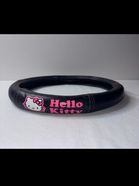 Sanrio Hello Kitty Black and Pink Steering Wheel Cover
